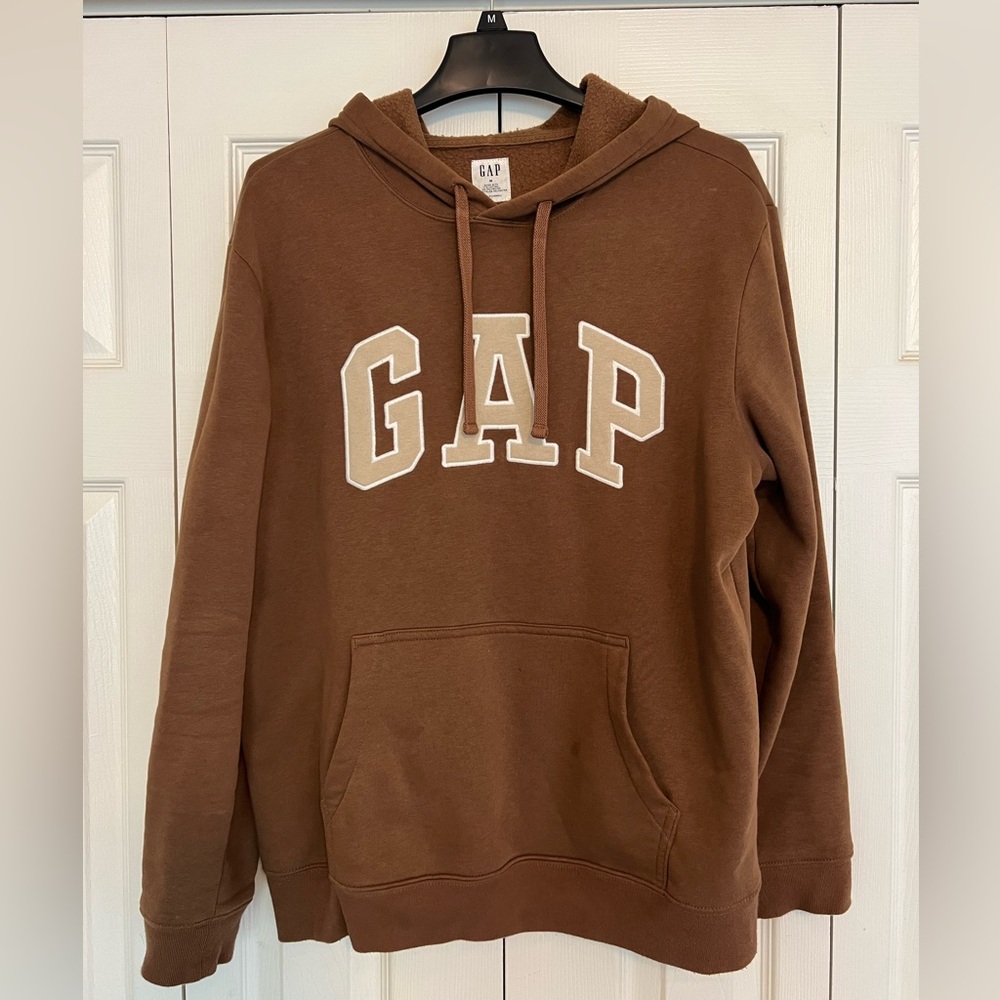 GAP Logo Fleece Hoodie - Brown
